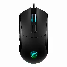 Mouse Gamer Msi Forge Gm320, Sensor Optico 12,800 Dpi, 7 Botones, Rgb, Negro